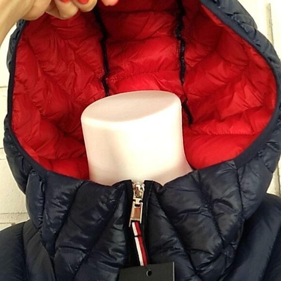 Tommy Hilfiger Hooded Packable Navy Puffer Coat. Size Medium  NWT - Picture 7 of 16